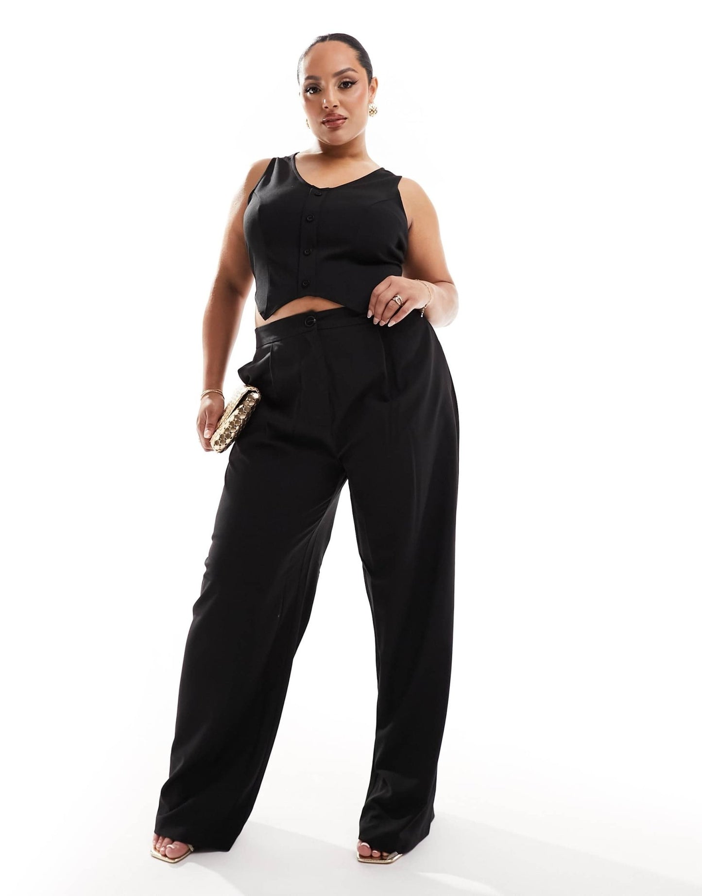 Yours waistcoat top in black - ASOS Sample Sale EU Store