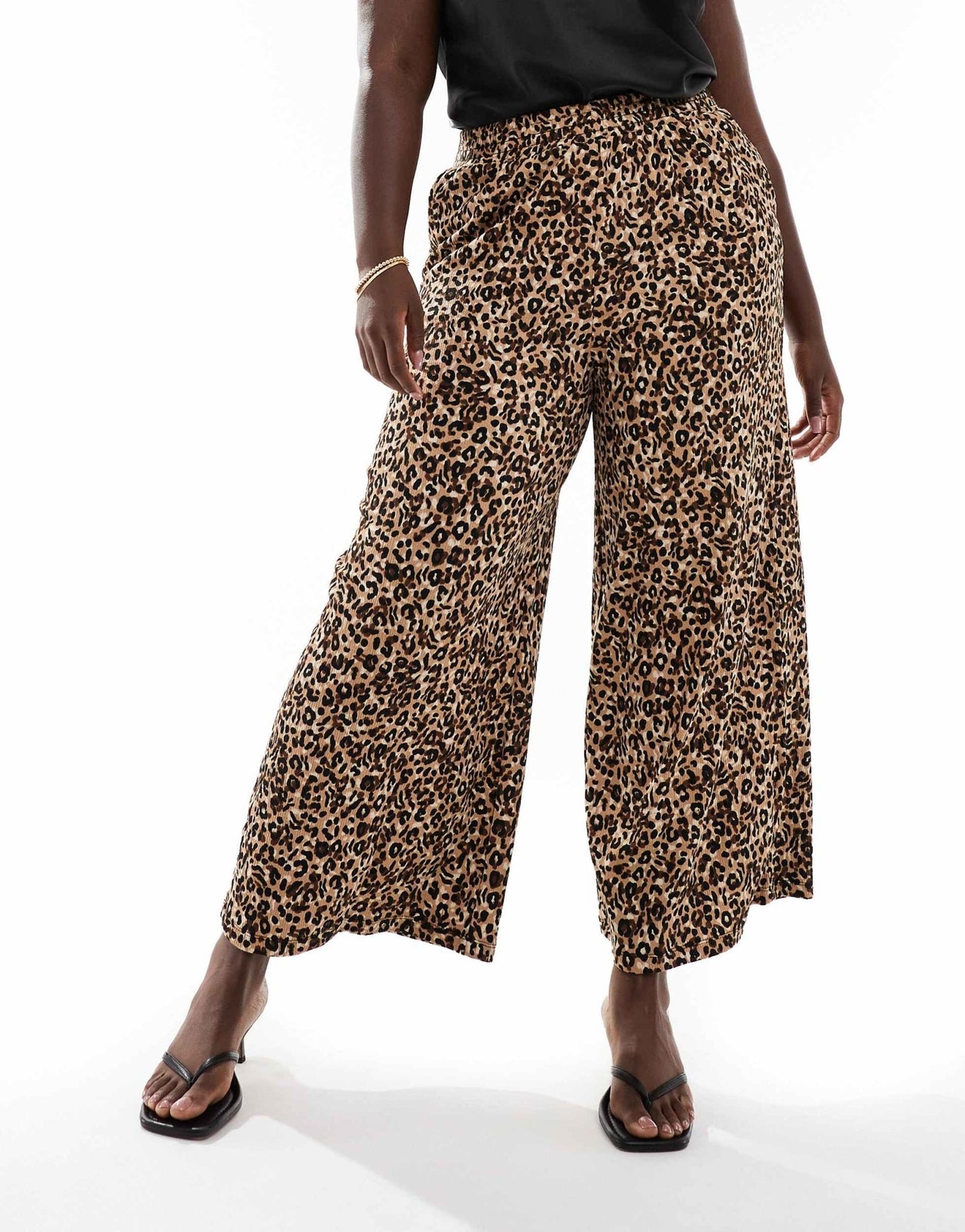 Yours wide leg pull on trousers in leopard print - ASOS Sample Sale EU Store